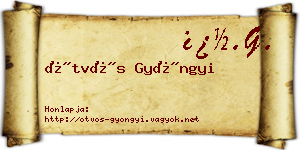 Ötvös Gyöngyi névjegykártya